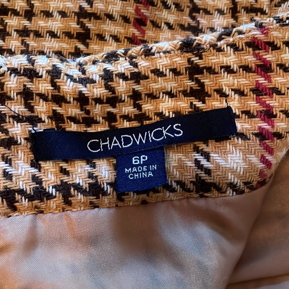 Chadwick’s tweed plaid midi skirt - size 6P - Picture 8 of 9
